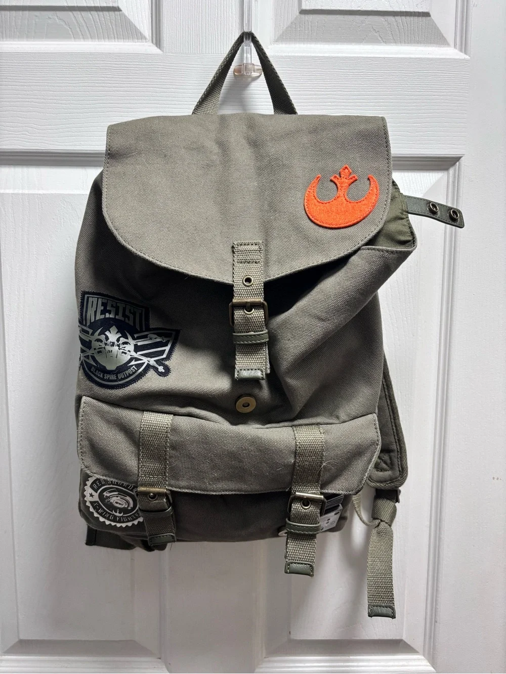 Green Star Wars Galaxy’s Edge Canvas Rebel Backpack